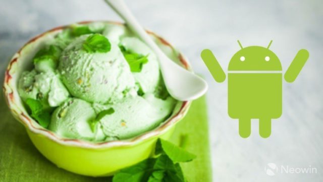 Android P Pistachio Ice Cream