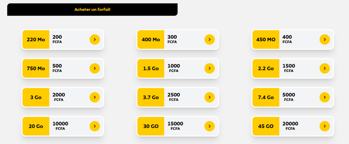 Moninternet MTN CI : Internet fiable et forfaits de données