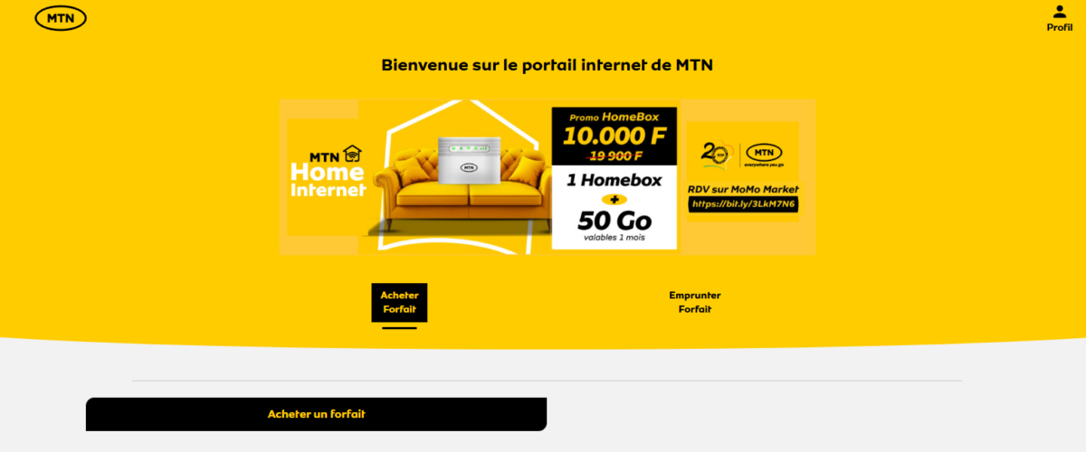 Moninternet MTN CI : Internet fiable et forfaits de données