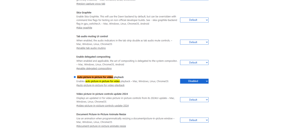 Comment désactivez le Picture-in-Picture automatique sur Chrome